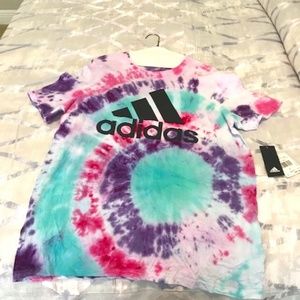Adidas Tee (L) Tie Dye, Cotton Candy Colors